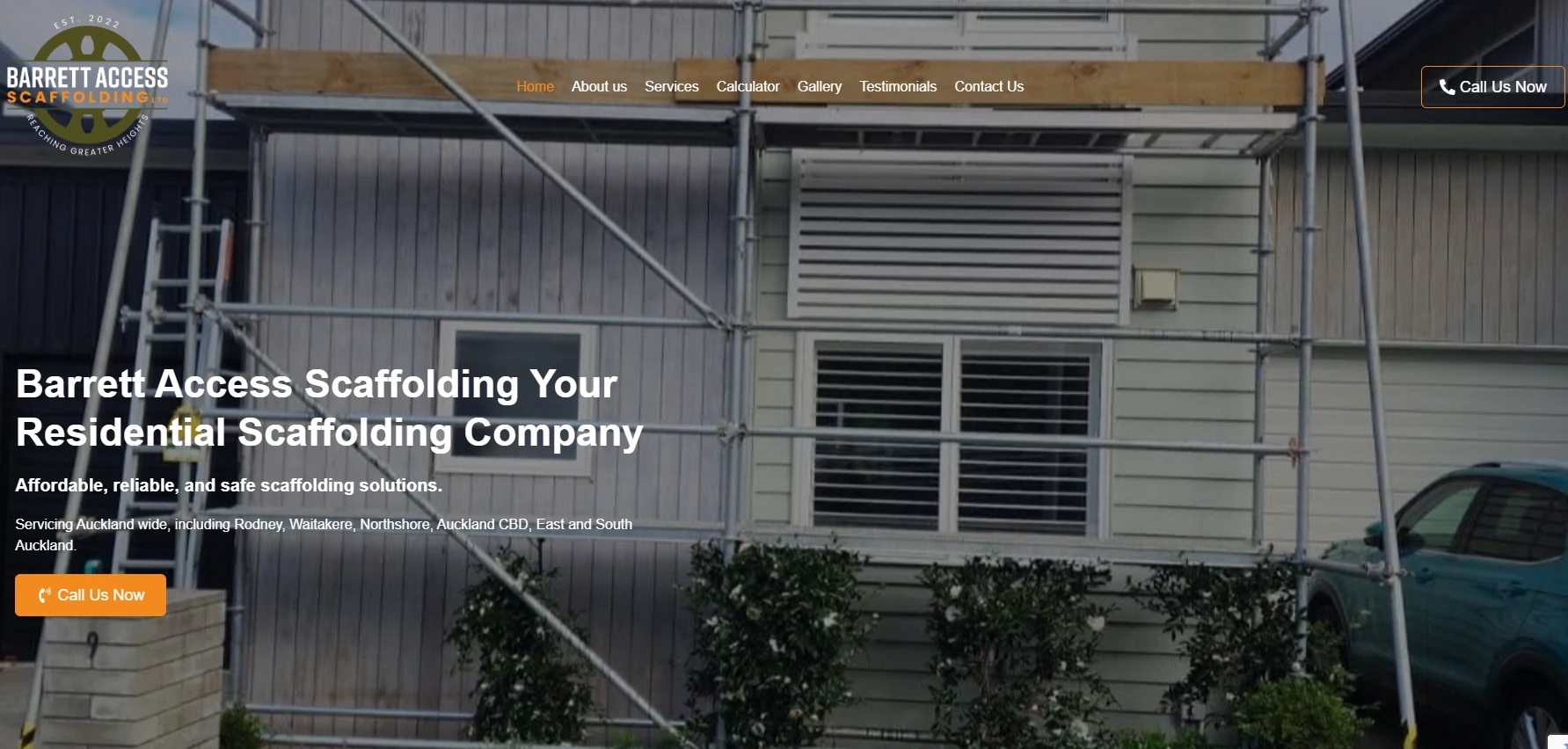 Barrett Access Scaffolding website by Kiwi Web Design Auckland